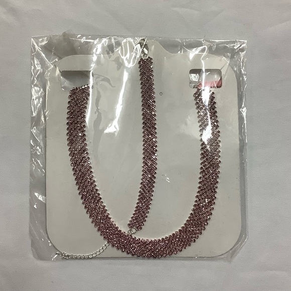 Bling Bling Collar Necklace and Bracelet Set - Picture 1 of 9